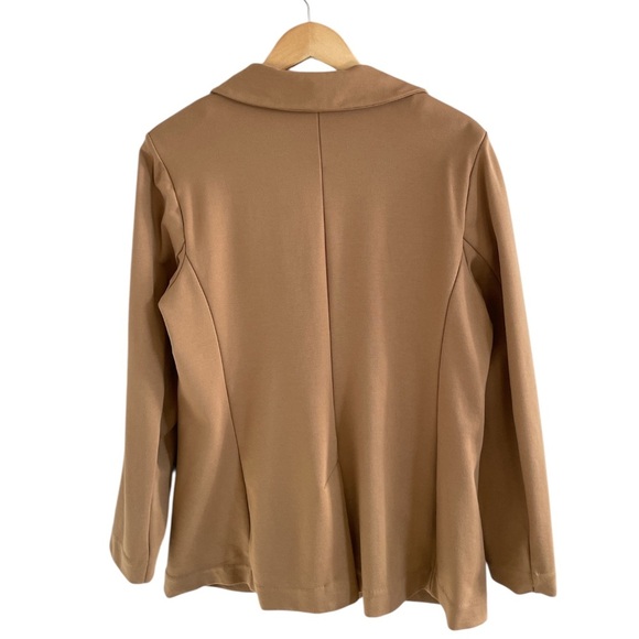 Banana Republic Long & Lean Ponte Knit Blazer Camel Large - Picture 2 of 9